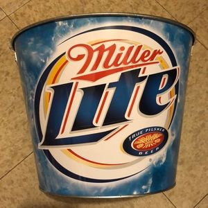 Miller Lite Metal Bucket and Handle